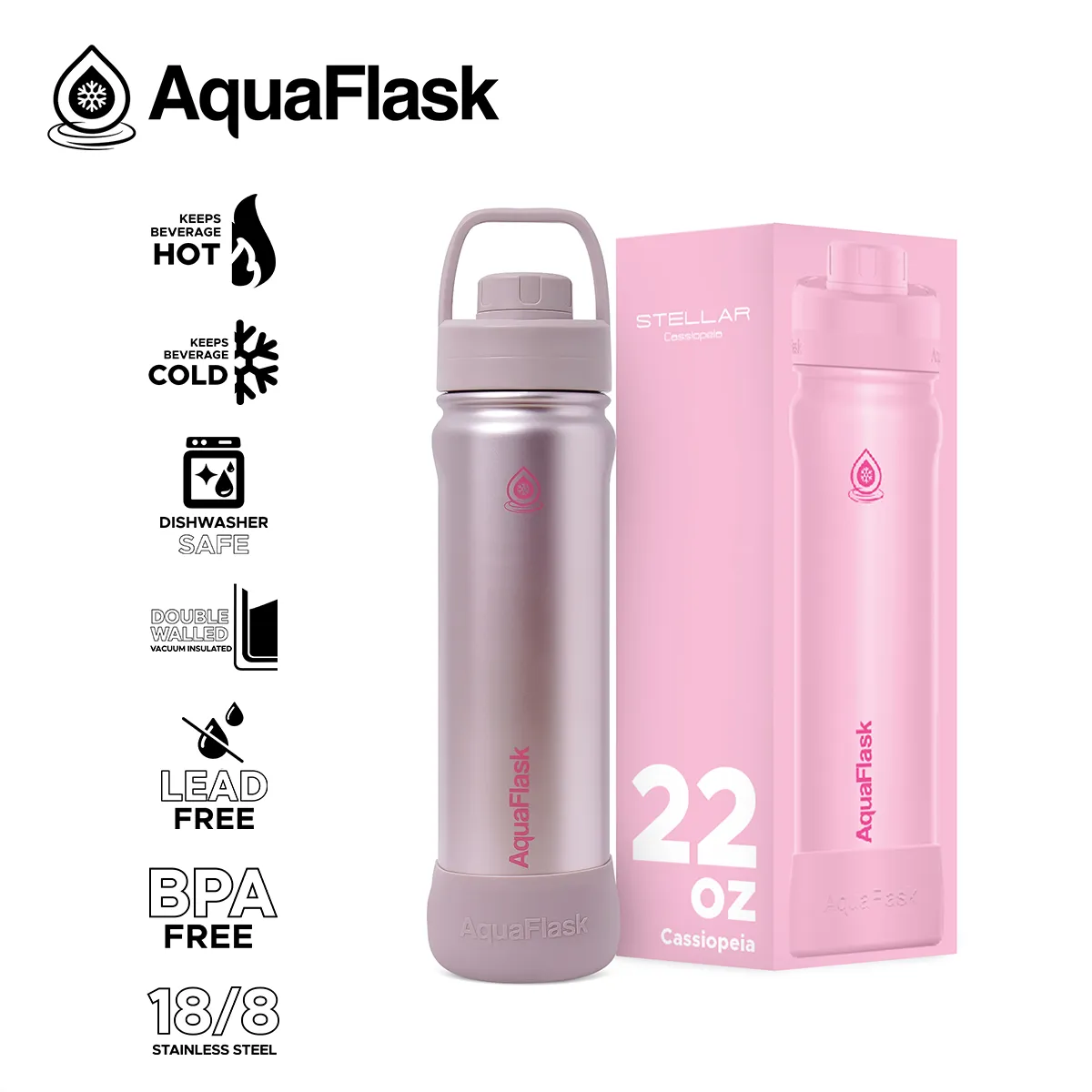 AquaFlask Termoláhev Kulacs Cassiopeia_Stellar 2025_22oz_1 copy