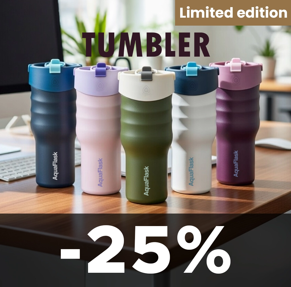 Tumbler 25% AquaFlask termolahev kulacs